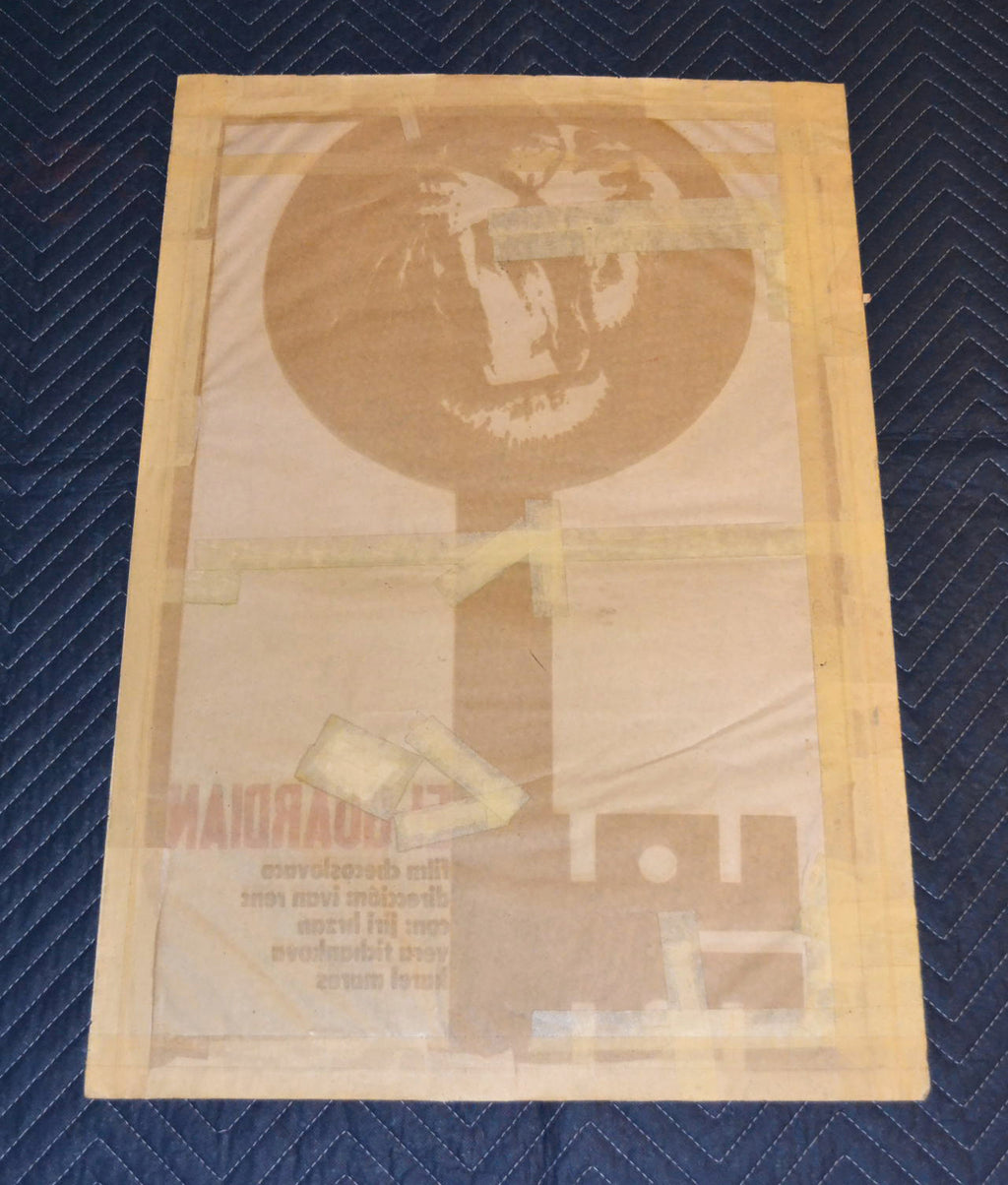 1971 Original Cuban Silkscreen Movie Poster.Prison Guard.Tiger.Czech art film.