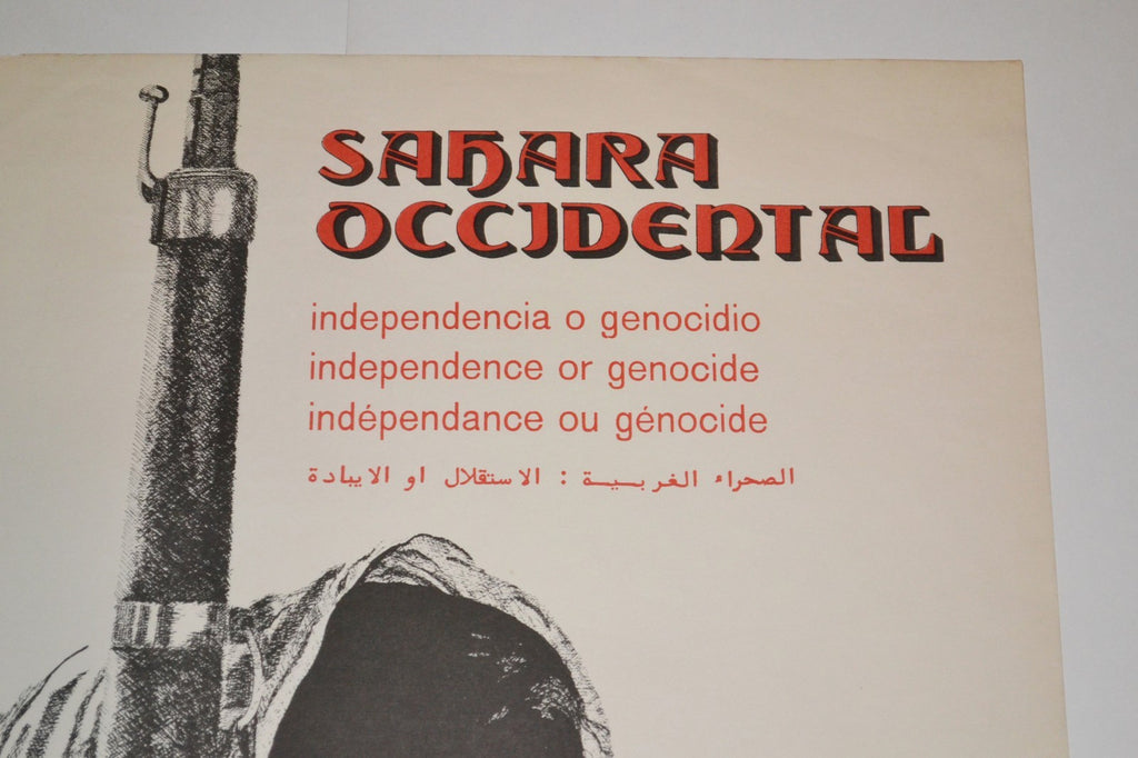 1975 Cuban Original Political Poster.Authentic OSPAAAL.SAHARA.Muslim Arab.Africa