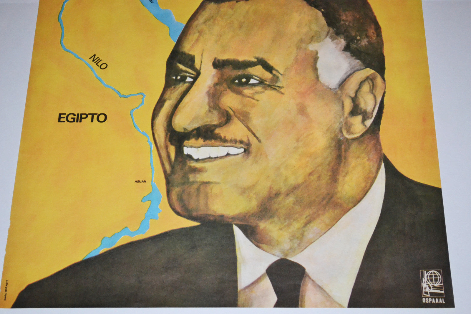 1982 Original Cuba Political Poster.Cold War Graphic art.Egypt.Revolution.Nasser
