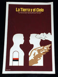 1978 Original Cuban Silkscreen Movie Poster.Tierra cielo"Heaven/Earth"Angel art