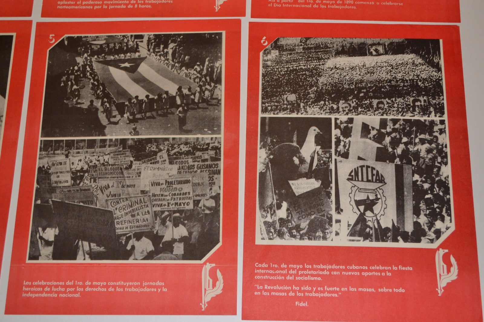 1980 Original Cuban Poster.Socialist art.May First.Six School Office propaganda.