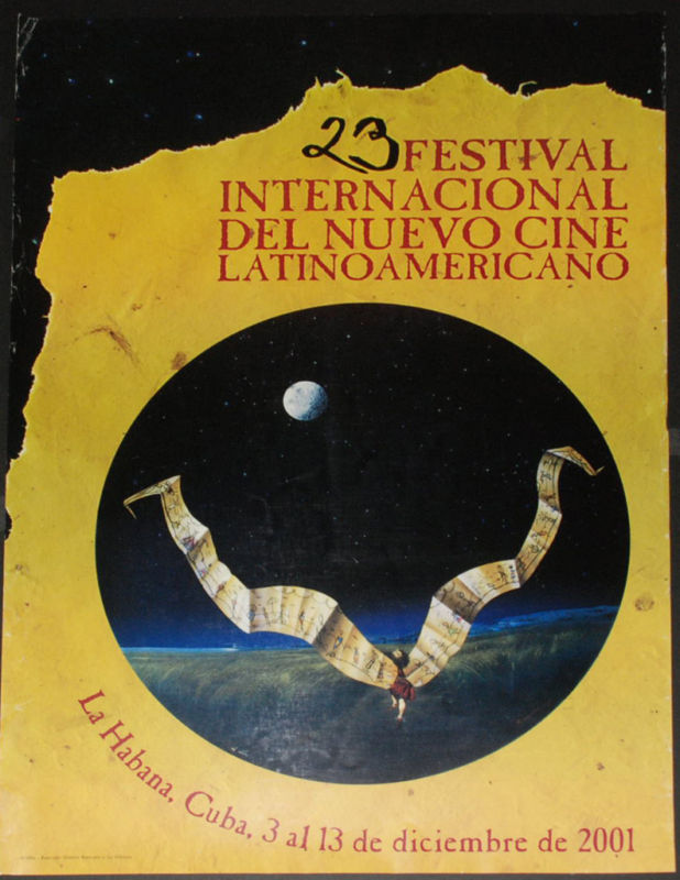 2001 Original Cuban Poster"Cinema Festival"Rancaño Art.Very rare vintage