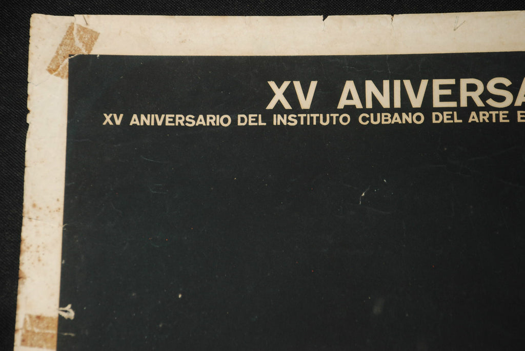 1976 Original Cuban Movie Poster"ICAIC 15th Anniversary"Rare Collectible art.