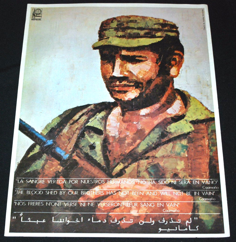 1980 Original Cuban Political OSPAAAL Poster.CAAMAñO.Dominican Hero.History art