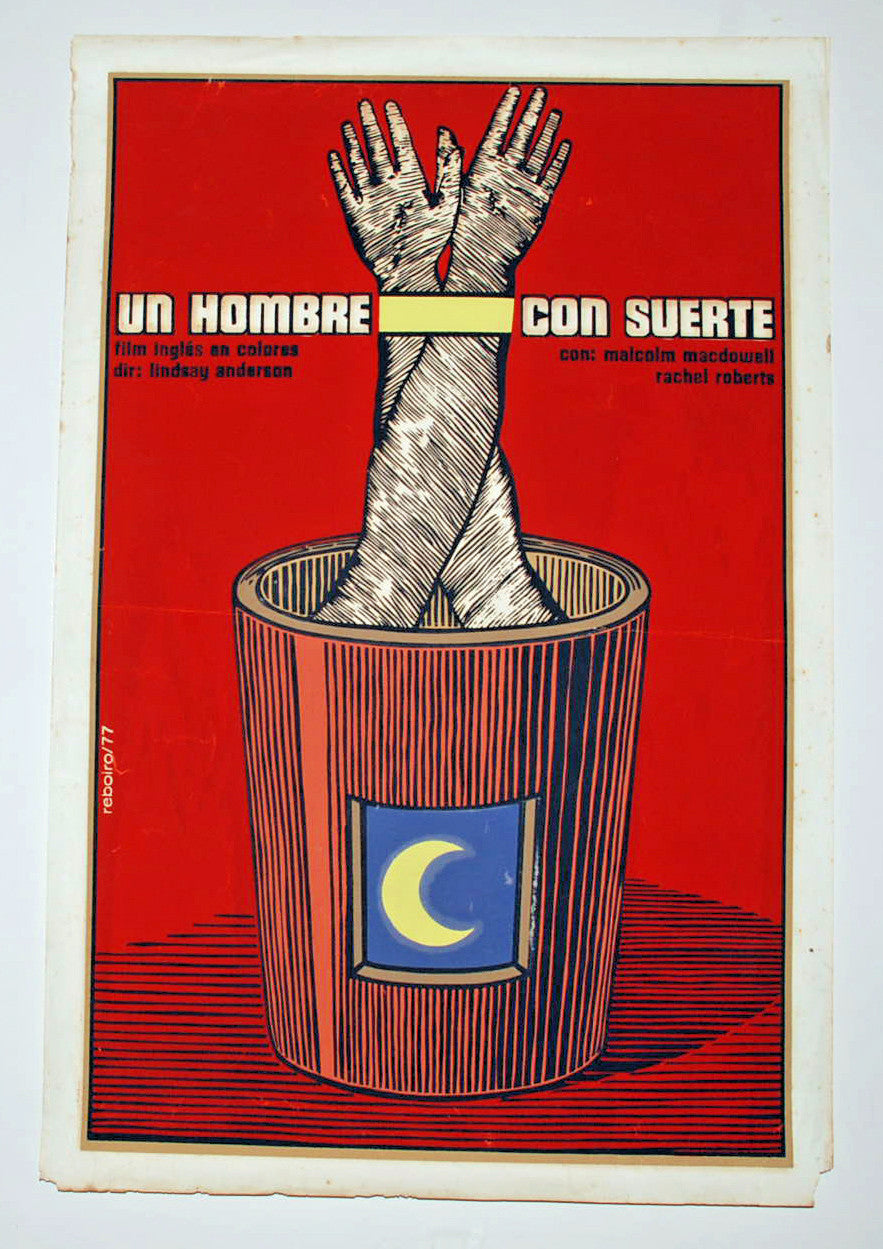 1977 Original Cuban Movie Poster"O'Lucky Man"Lyndsey Anderson art film MacDowell