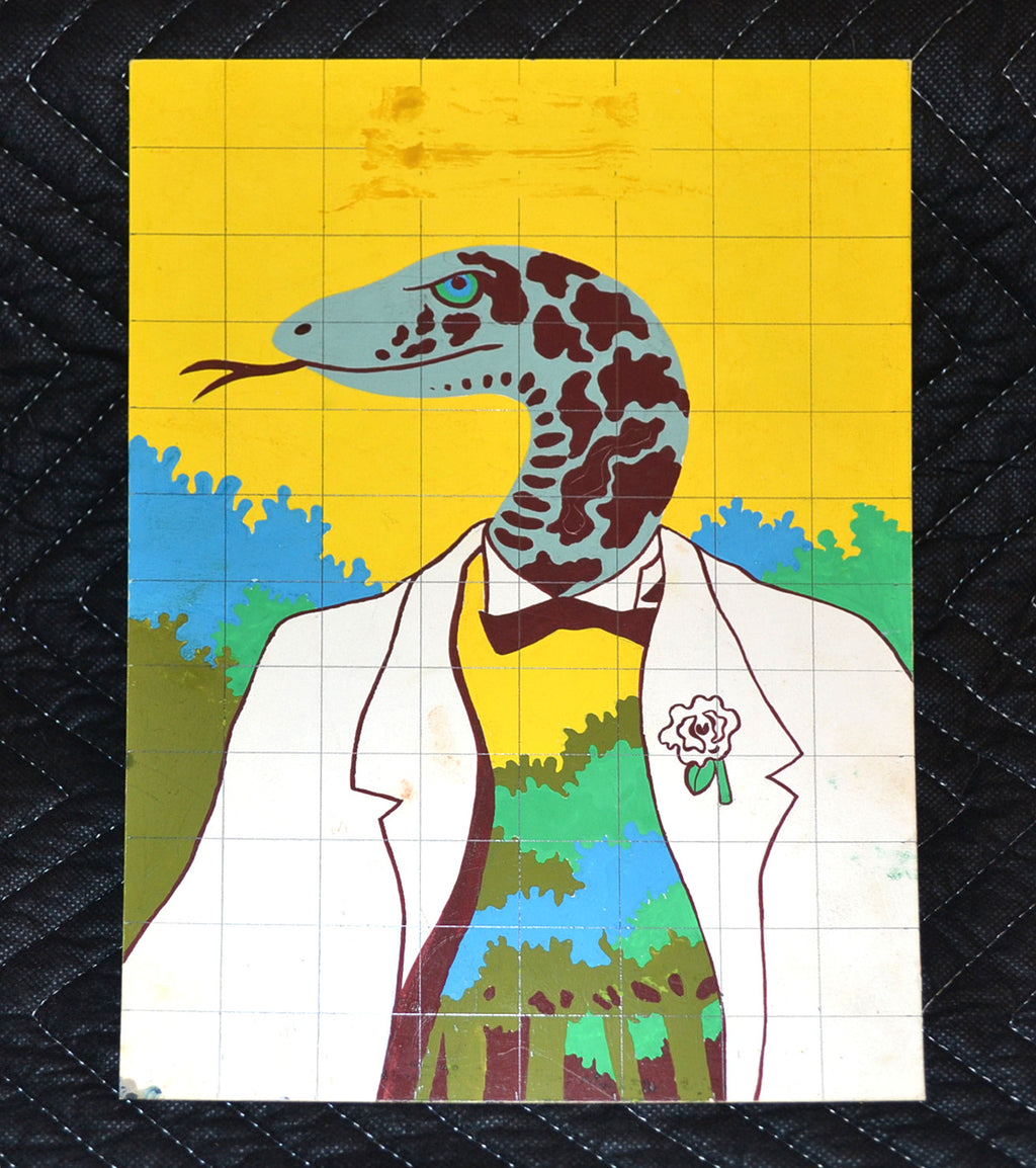 1987 Original Movie Poster MOCKUP Painting"God's friend"film.Snake.Socio de Dios