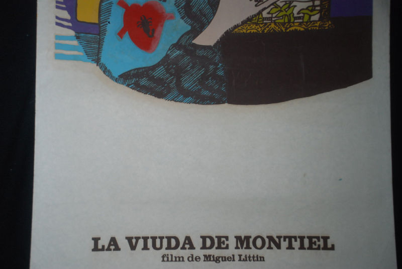 1980 Cuban Original Movie Poster.Plakat.Affiche.affisch.film"MONTIEL Widow"Art