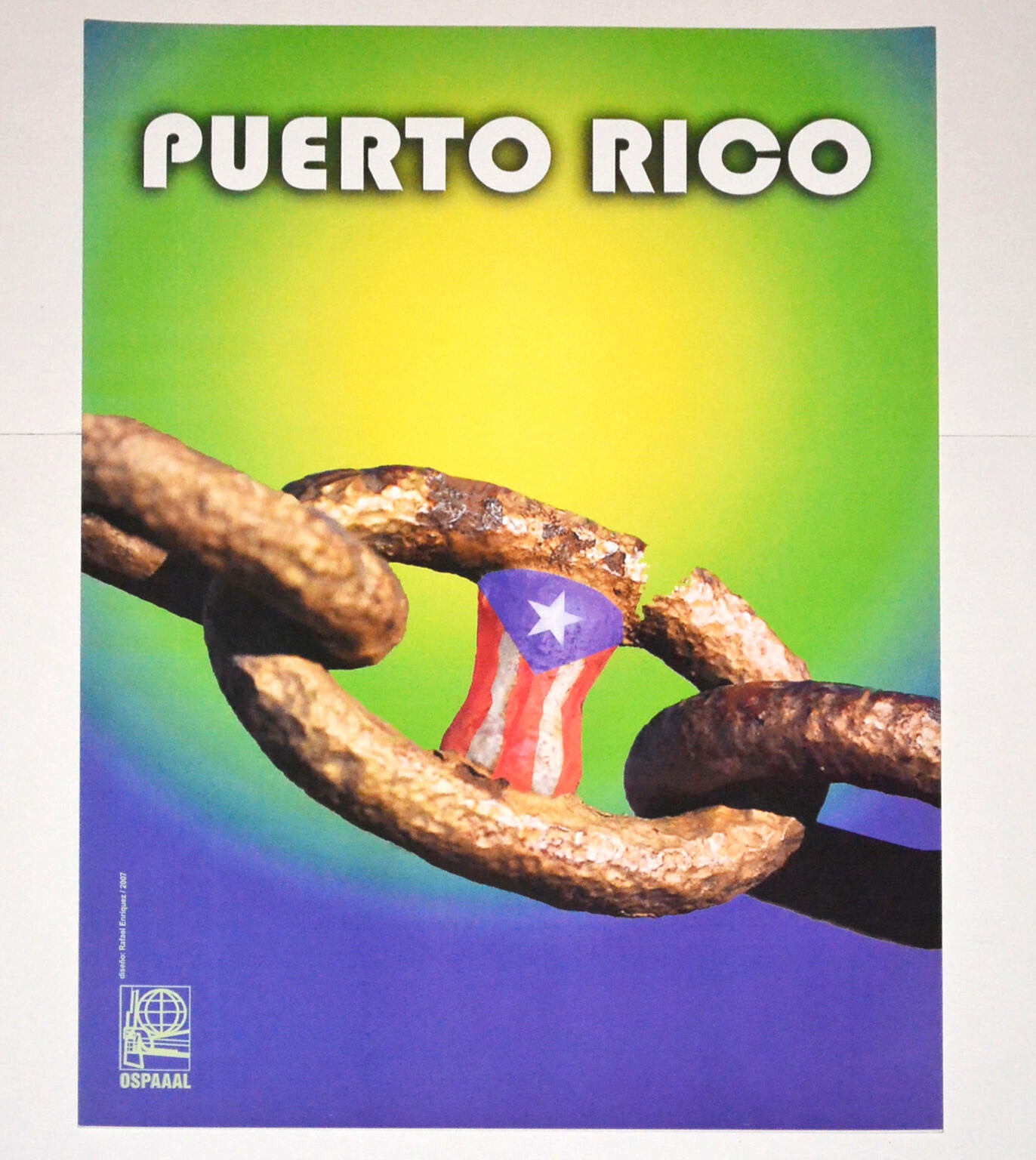 Original Cuba Political Poster.OSPAAAL authentic art.Puerto Rico Independentism