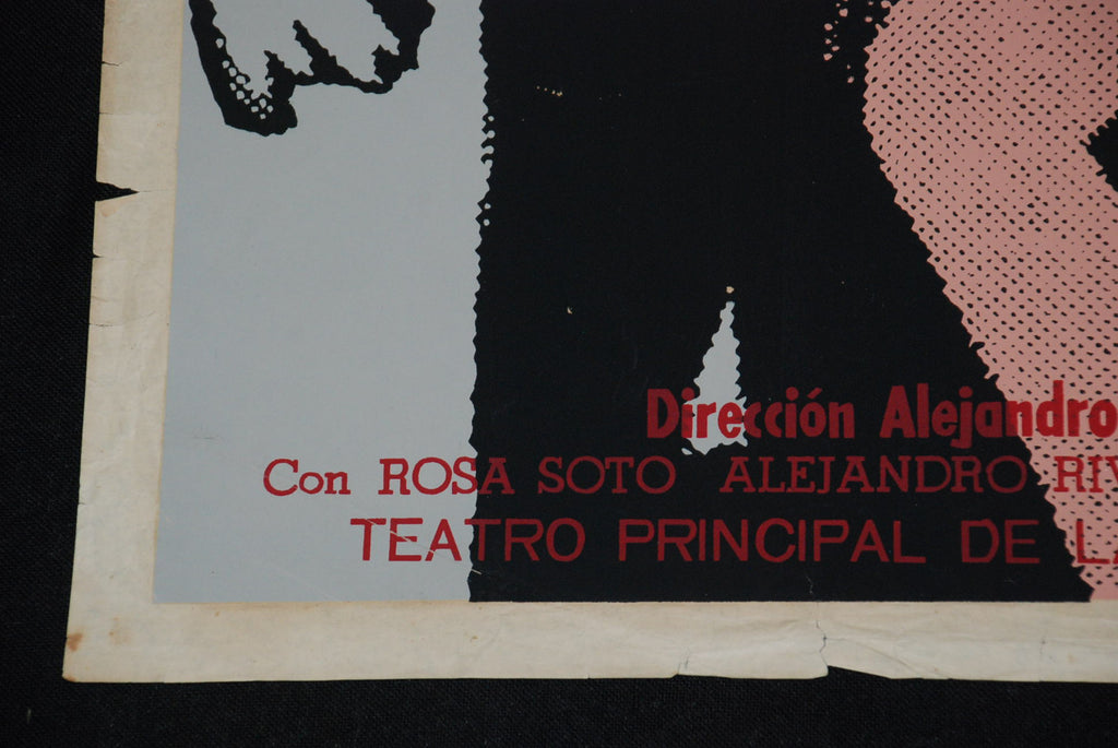 1988 Cuban Original Theater Poster"Pimp Alberto Yarini"Couple Dancing Salsa.Rare