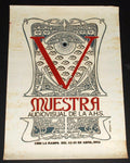 Authentic 1992 Cuban Gallery Silkscreen Poster from Cine La Rampa art show.