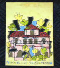 1981 Original Poster MOCKUP Fundation Home Latin America House.Fine art painting