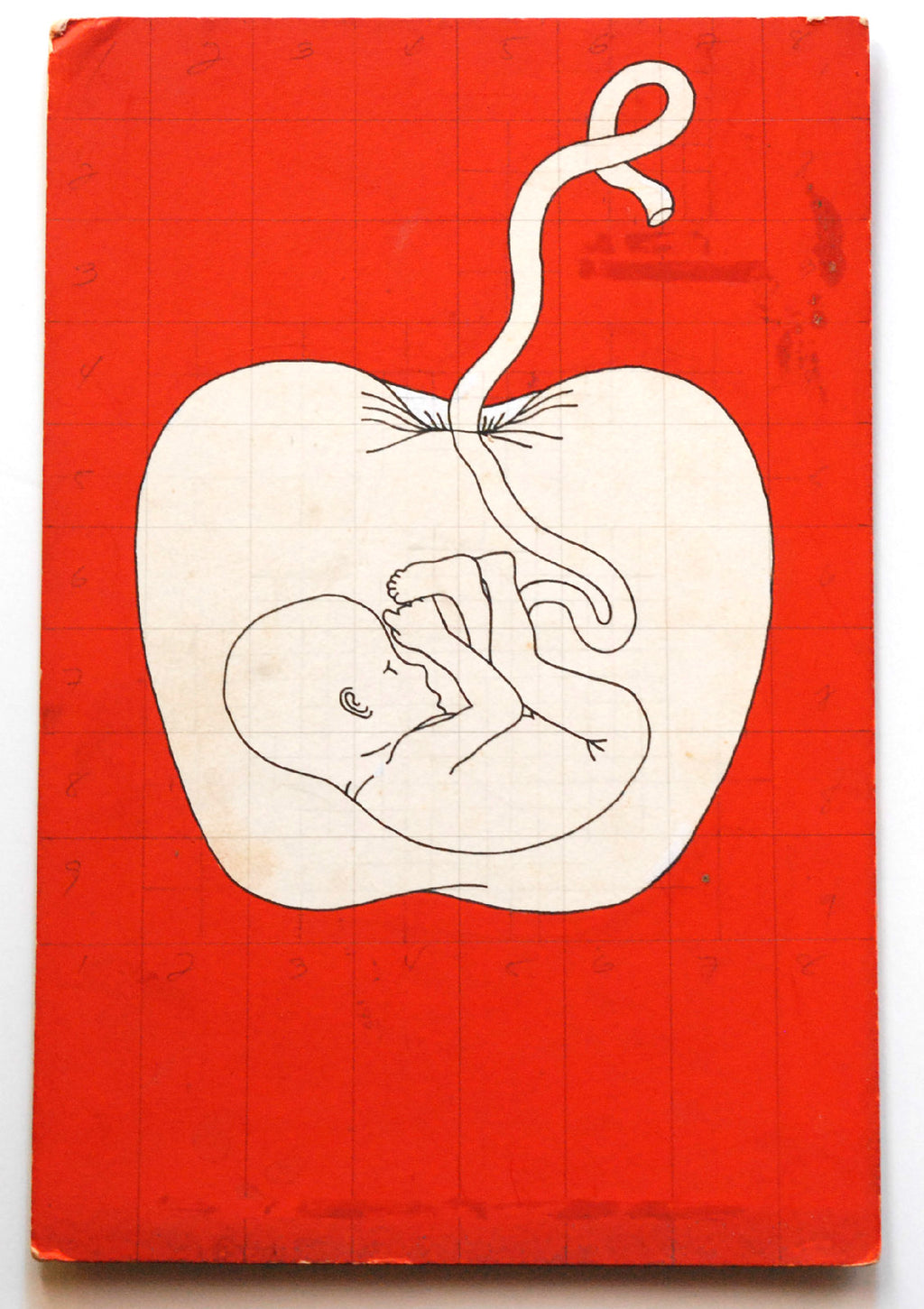 1978 Original Cuban Poster MOCKUP.Boceto.Game of the Apple.Newborn.Unique art!