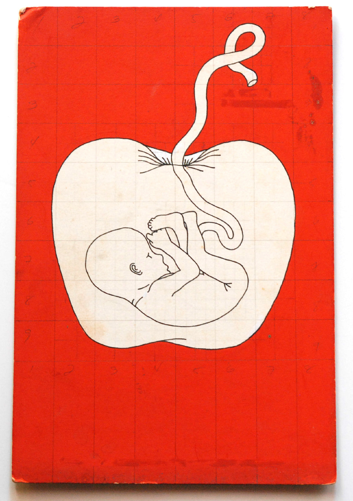 1978 Original Cuban Poster MOCKUP.Boceto.Game of the Apple.Newborn.Unique art!