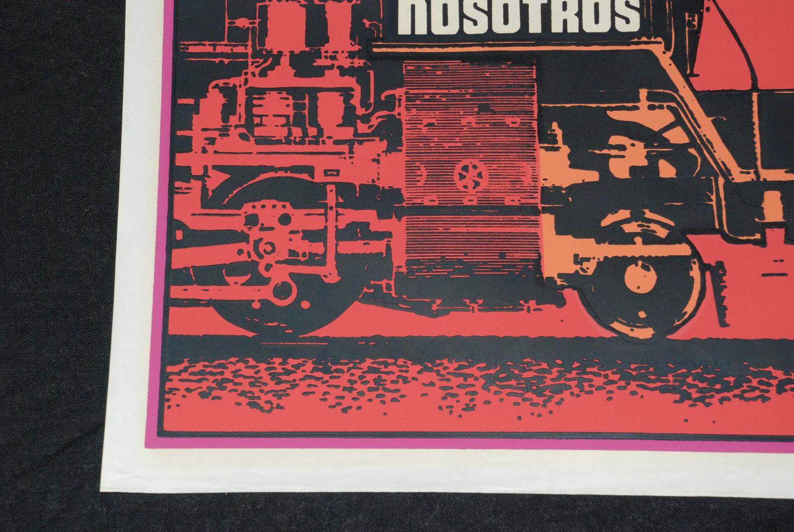 1977 Original Cuban Silkscreen Movie Poster"Nosotros.Us"Collectible Railroad art