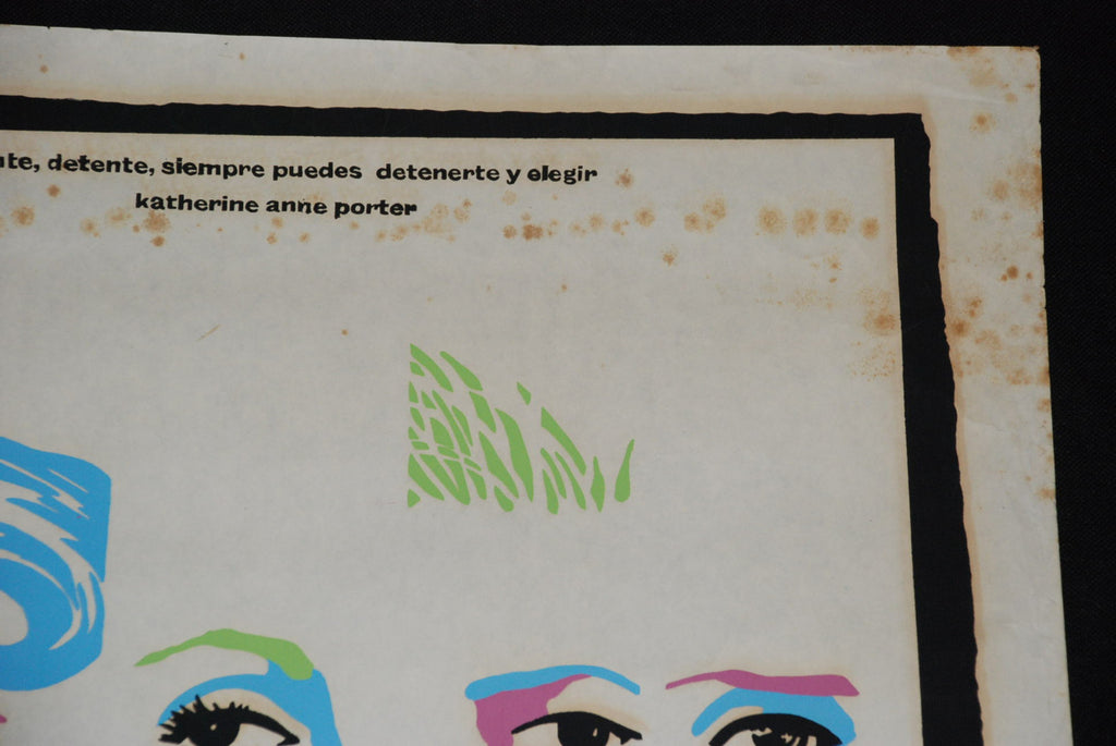 1990 Original Cuban Silkscreen Movie Poster"Transparent Woman"Plakat.Afiche art