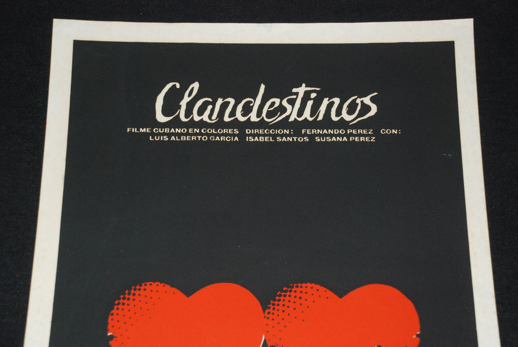 1987 Original Cuban Movie Poster PLUS Boceto painting.Mockup"Clandestinos"art