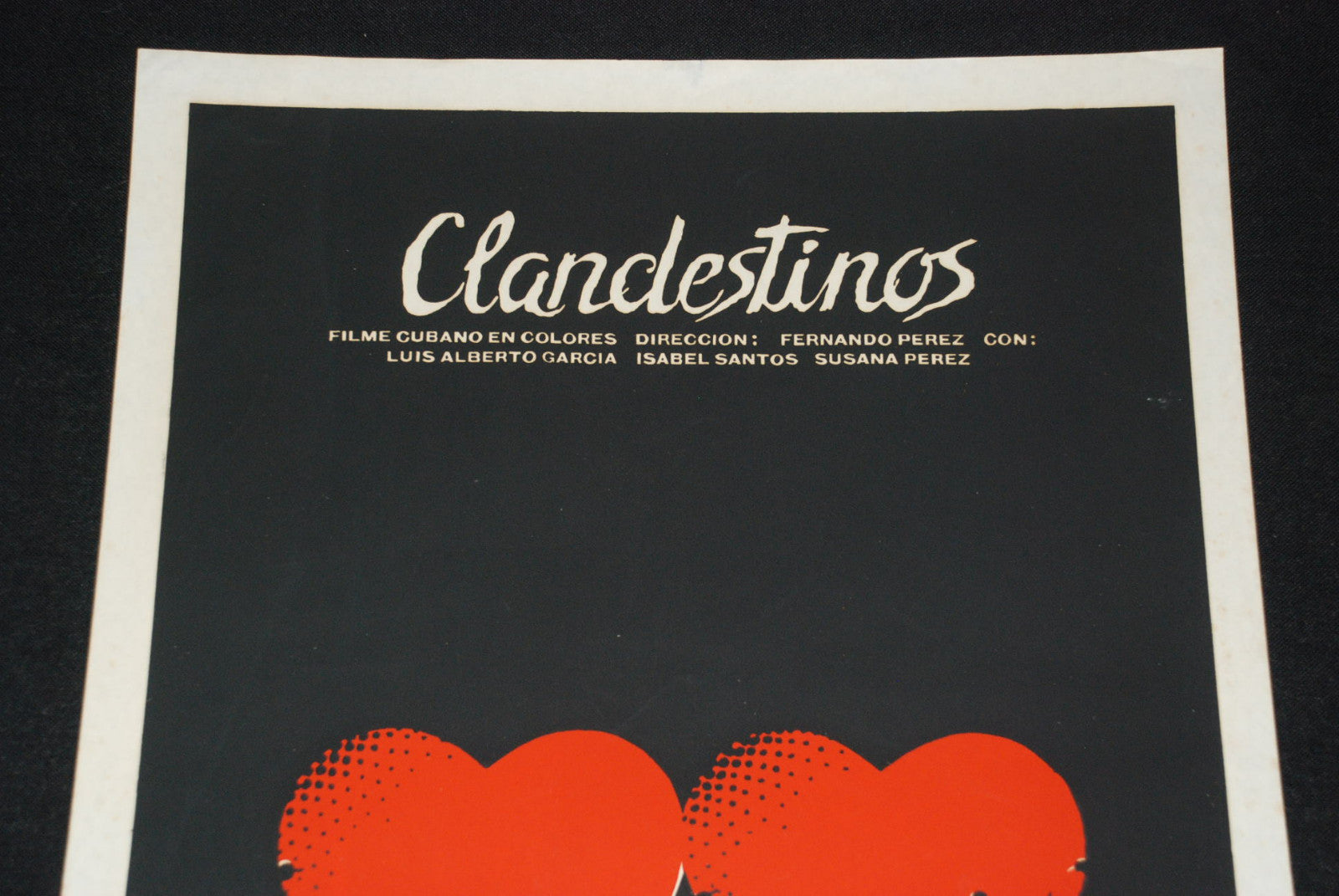 1987 Original Cuban Movie Poster PLUS Boceto painting.Mockup"Clandestinos"art