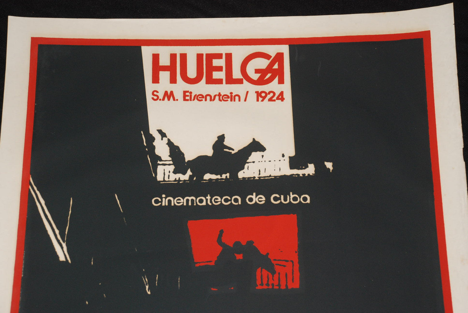 1976 Cuban Original Movie Poster"Huelga.STRIKE"Eisentein Cinema 1924.Mint art