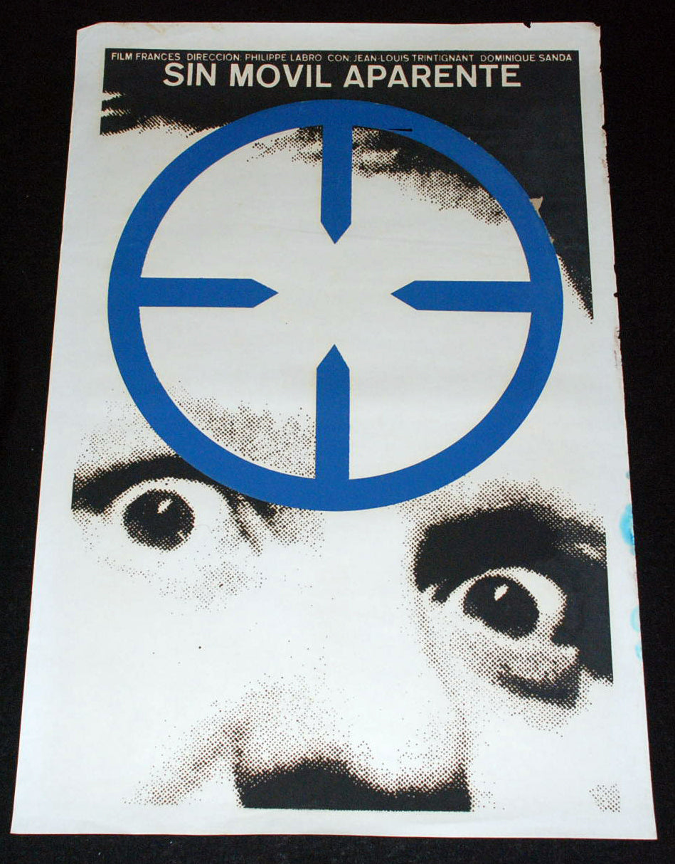 1975 Original Silkscreen Cuba Movie Poster"Motive"French Noir Philippe Labro art