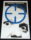 1975 Original Silkscreen Cuba Movie Poster"Motive"French Noir Philippe Labro art