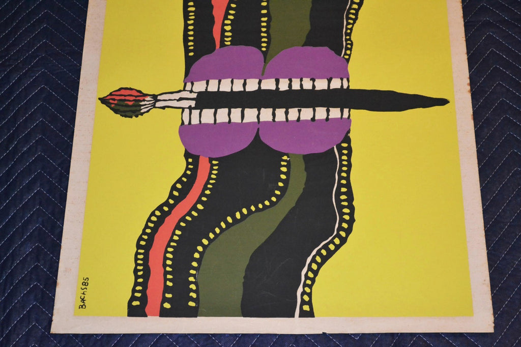 1985 Cuban Original Silkscreen movie Poster.The Movie poster.Gallery art show.