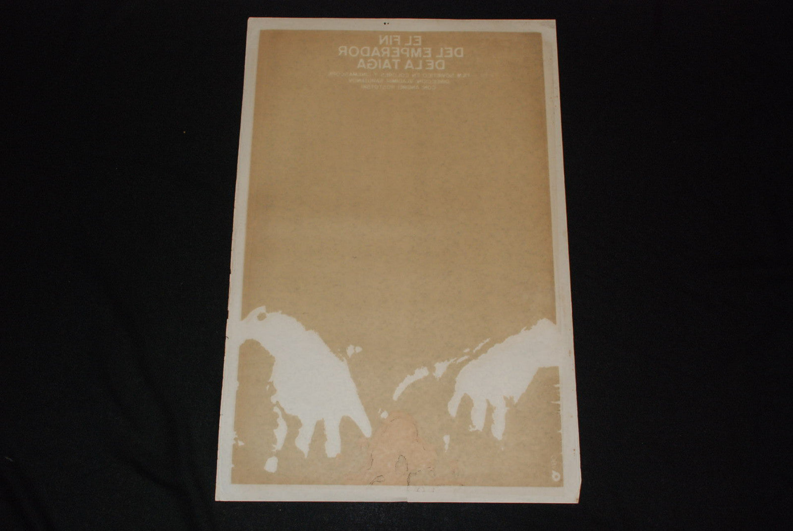 1980 Original Cuban Movie Poster.Plakat.Affiche"Taiga Emperor"Russian.Soviet art