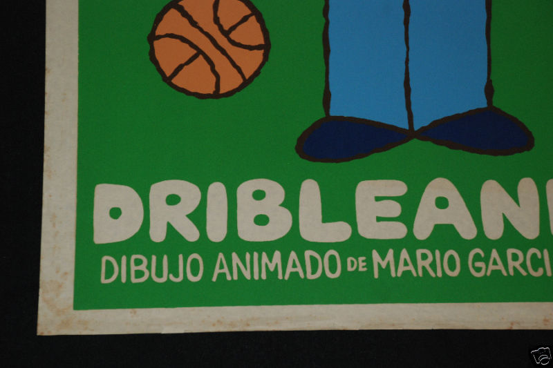 Original 1989 Mockup ART and Poster.DRIBBLING"Basketball.Unique Gallery Art
