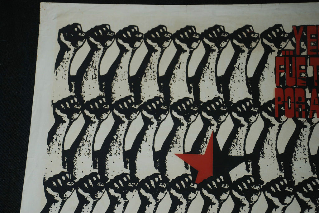 1973 Original Cuban Movie Poster"The SKY WAS TAKEN ON ASSAULT"Santiago Alvarez.