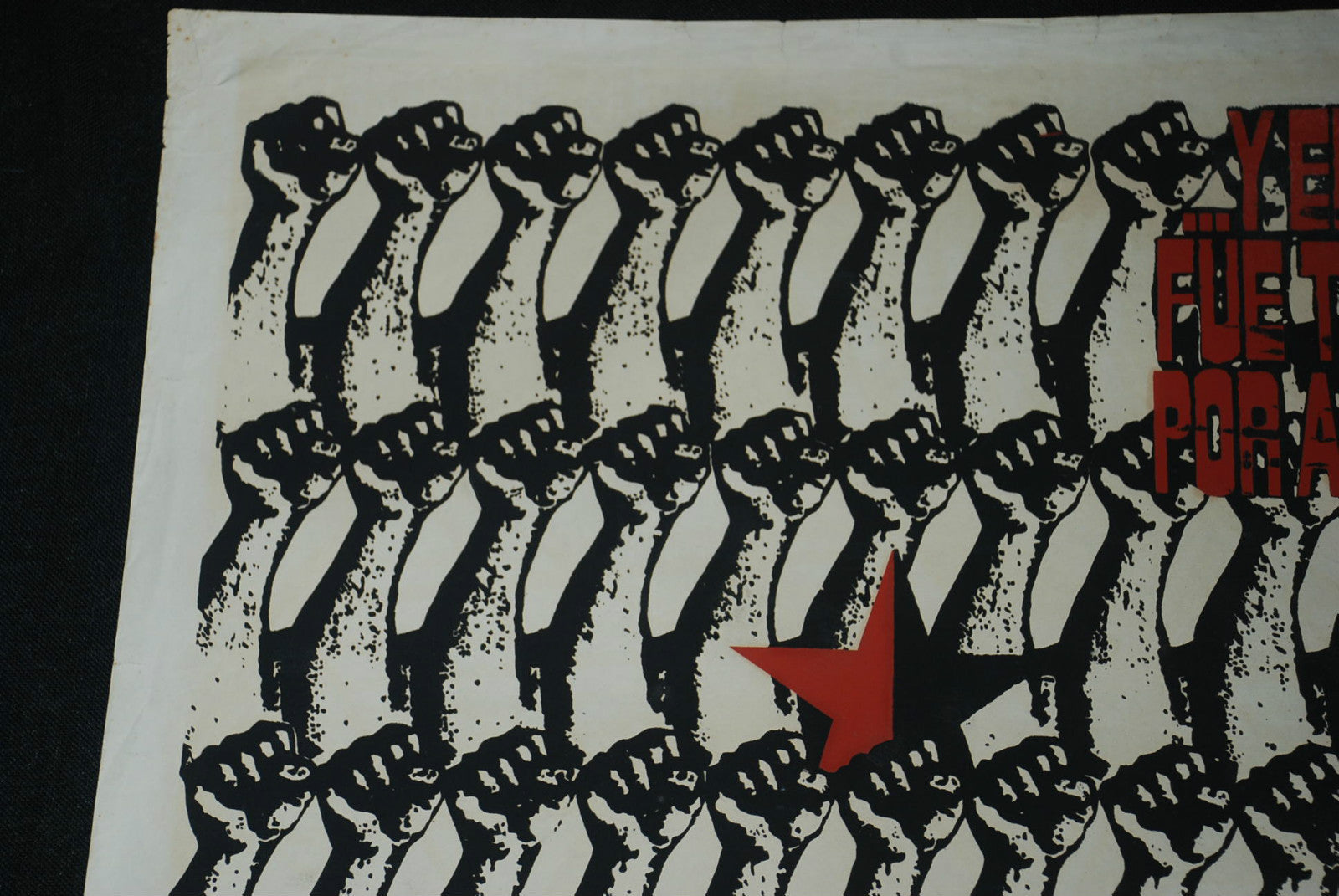 1973 Original Cuban Movie Poster"The SKY WAS TAKEN ON ASSAULT"Santiago Alvarez.