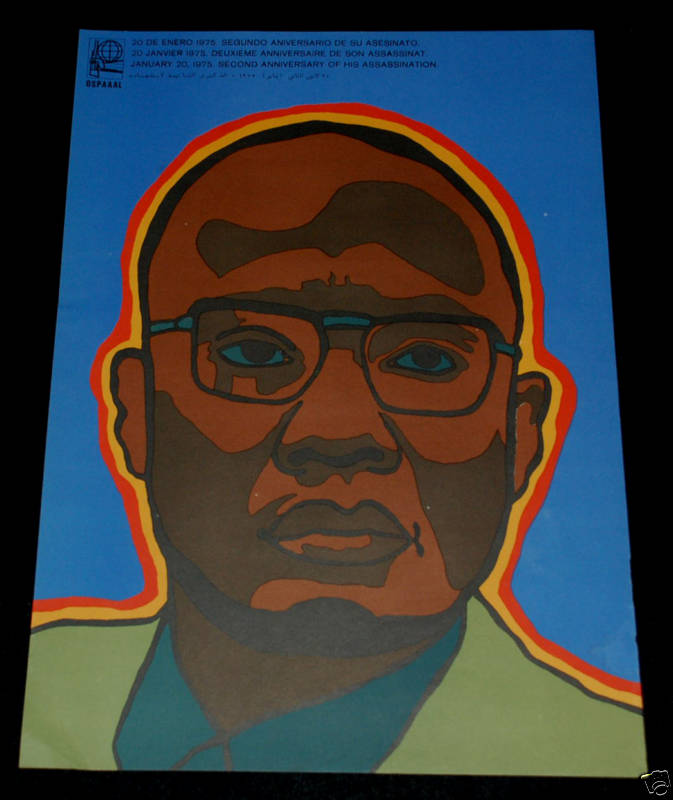 1975 Cuban Original Political Poster.Plakat.Affiche.affisch.AMILCAR CABRAL.art
