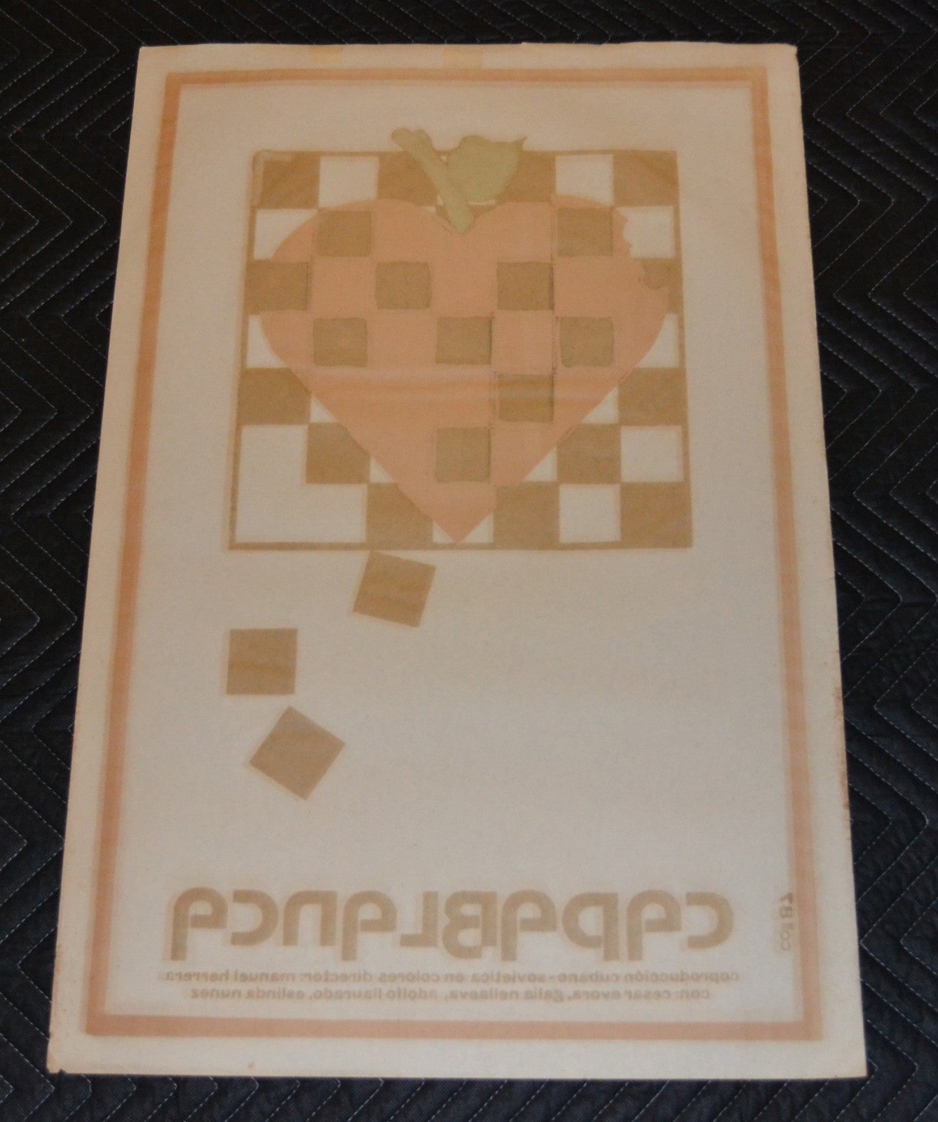 1987 Cuban Original Movie Poster.Ajedrez Master.CAPABLANCA.Chess Champion art