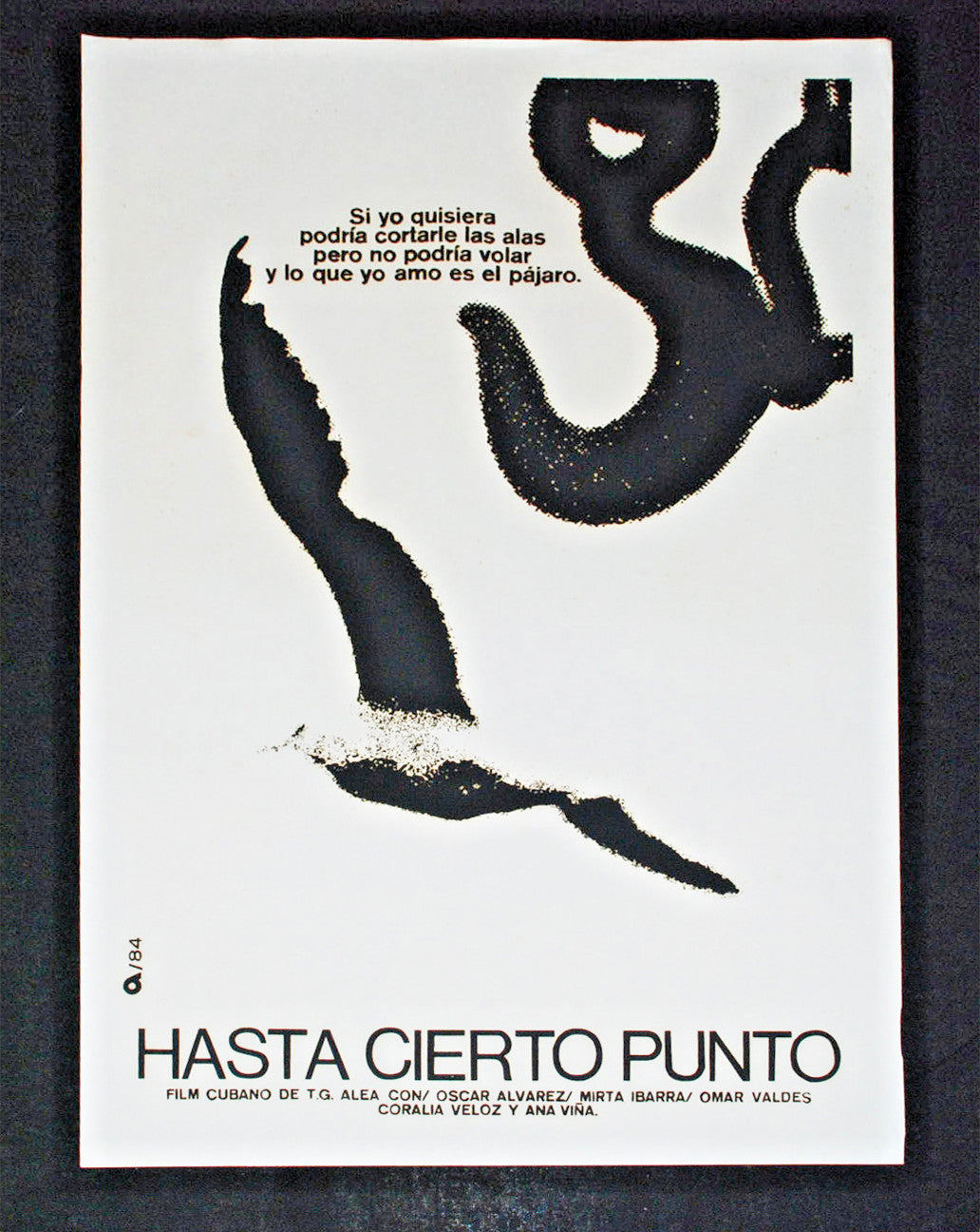1984 Original Cuban Movie Poster.Plakat.Affiche.affisch"To Certain Point"Poem