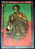 1982 Original Cuban Poster.No to Militarism and Hunger.Socialist graphic arts.