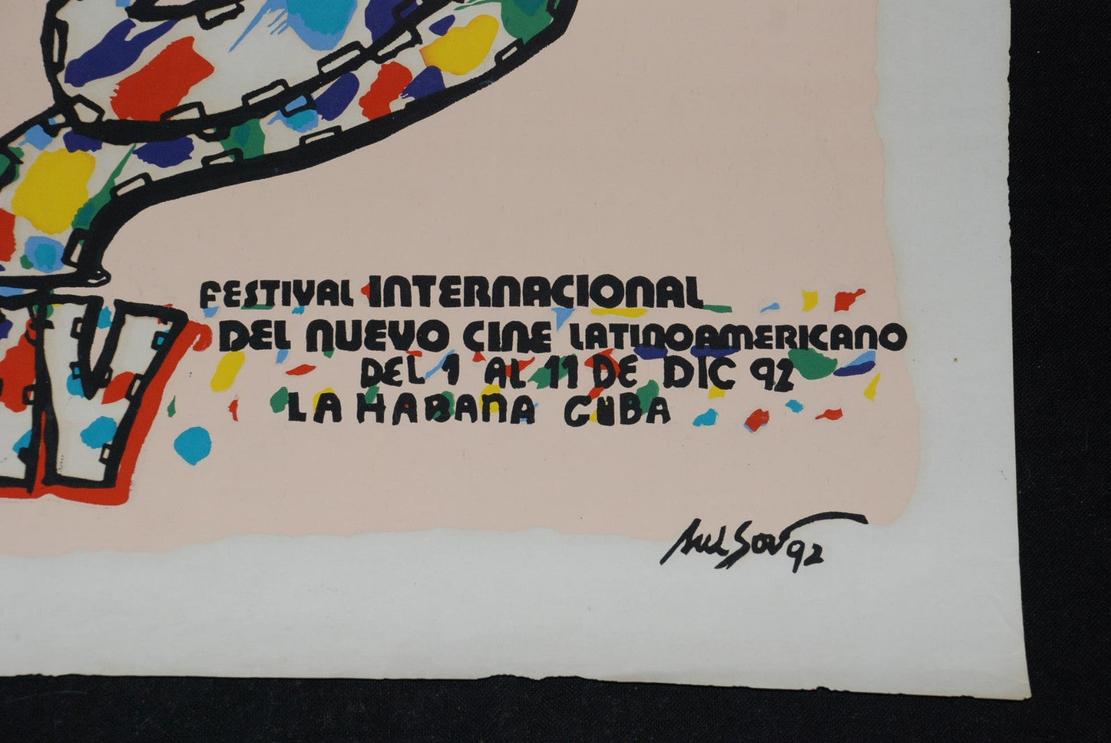 1992 Original Cuban Movie Poster"Festival Internacional del cine latinoamericano