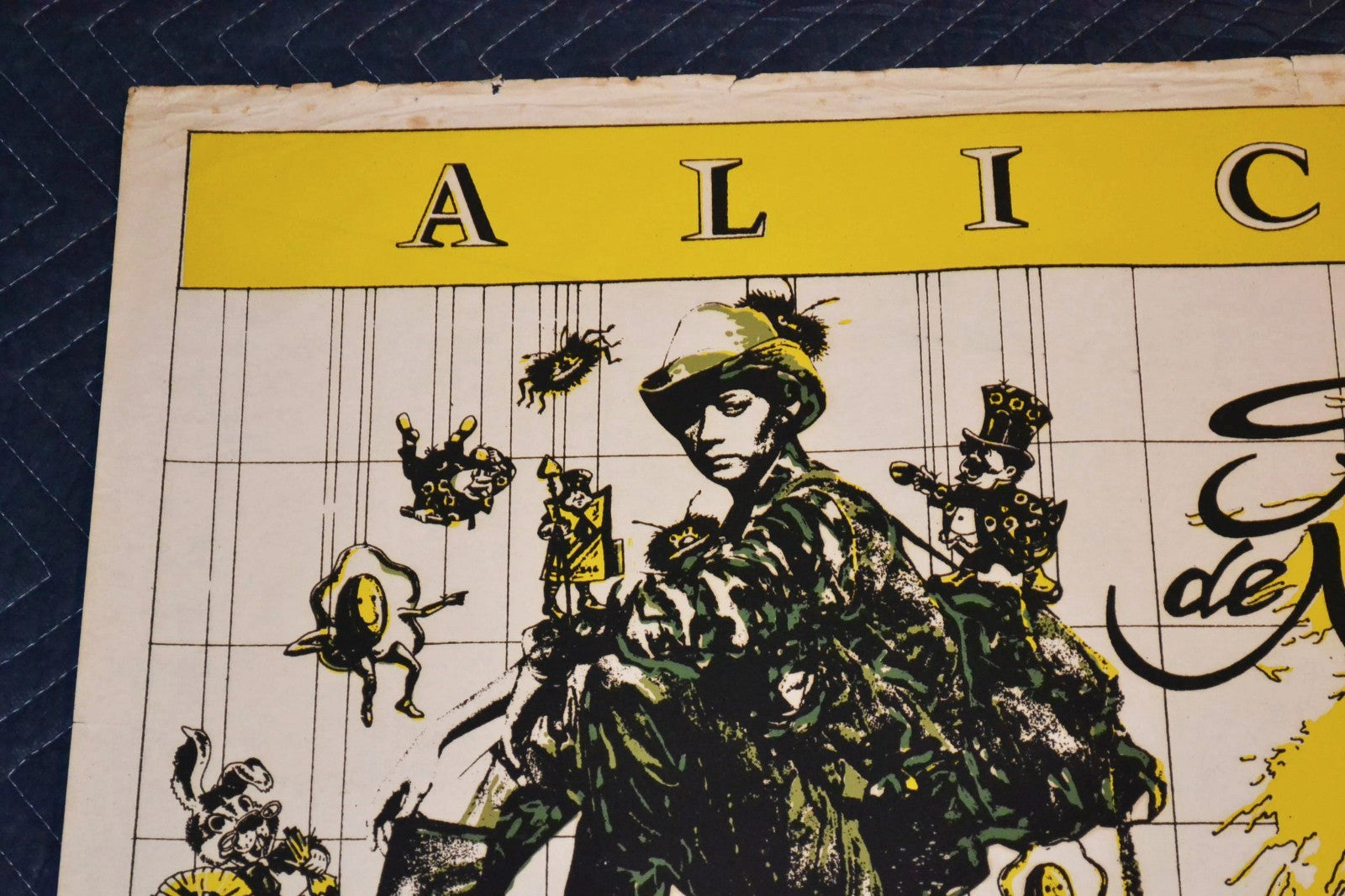1991 Original Cuban Silkscreen Movie Poster.Alicia en el pueblo Maravillas.Rare!