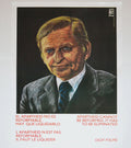 1986 Original Cuba Political Poster.South Africa.Anti-Apartheid.Olof Palmer