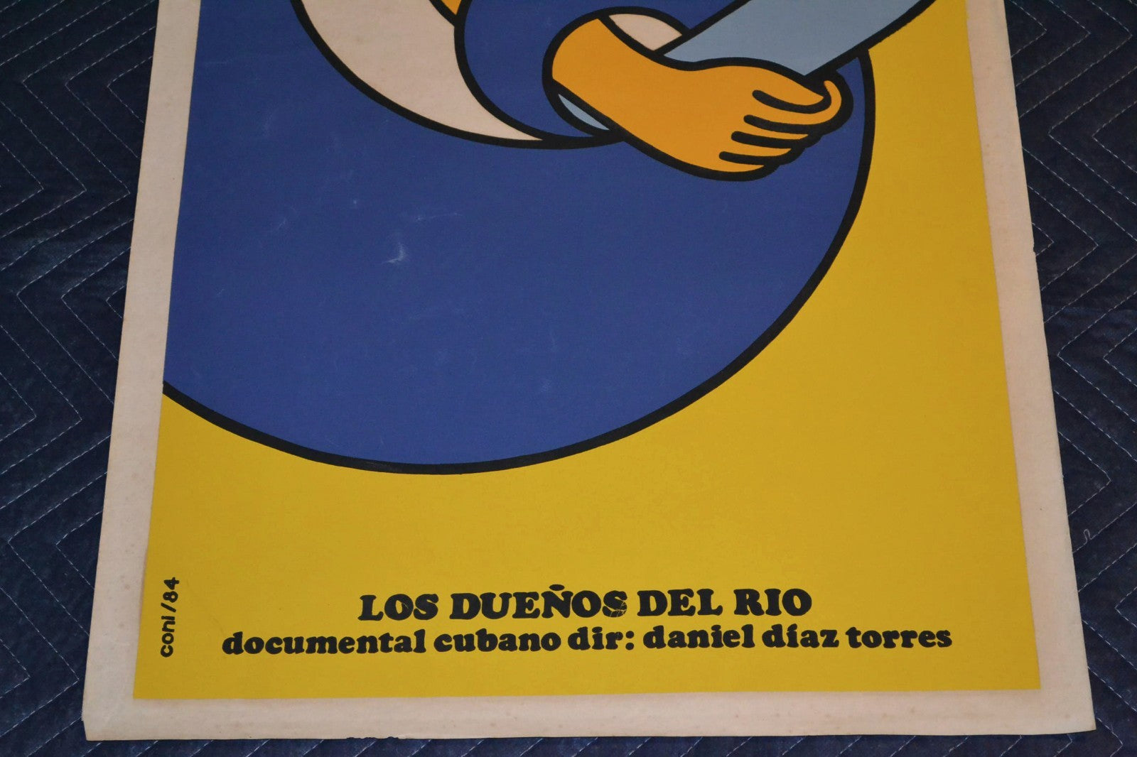 1984 Cuban Original Silkscreen movie Poster.The Owners of d River.Dueño del rio.