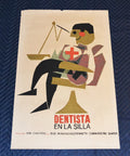 1965 Original Cuban Silkscreen Movie Poster.Dentist in the Chair.British Chaffey