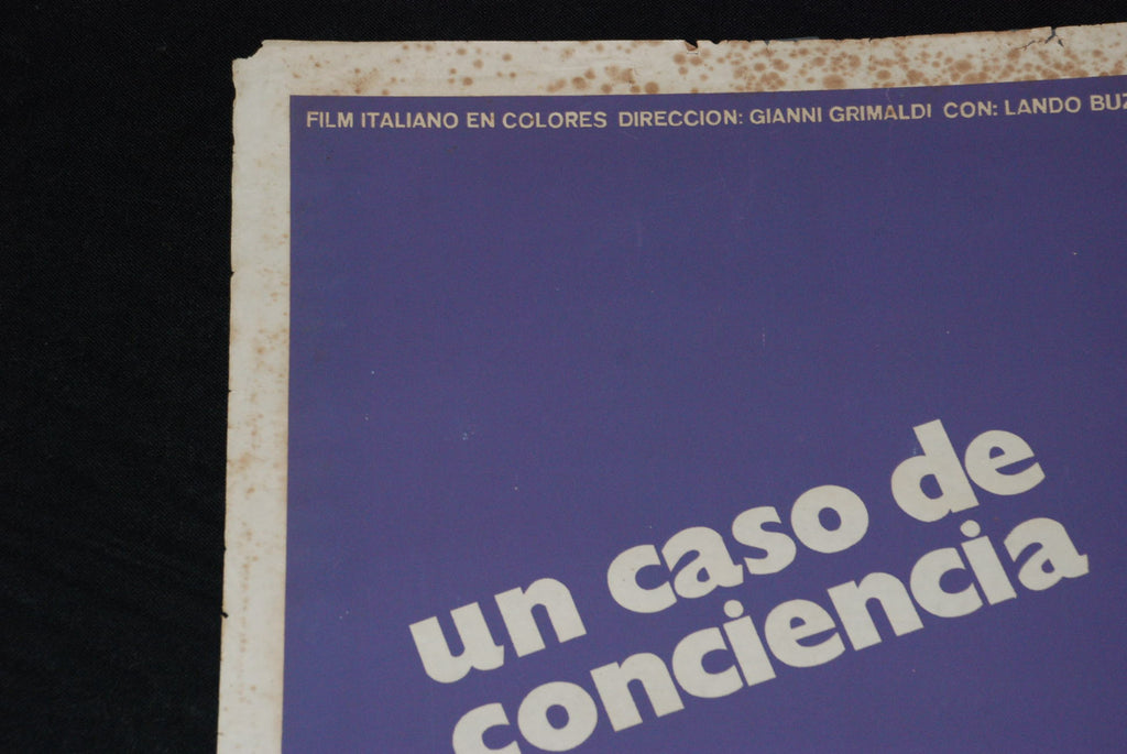 1972 Original Cuban Movie Poster"Conscience"Italian Gianni Grimaldi  art film