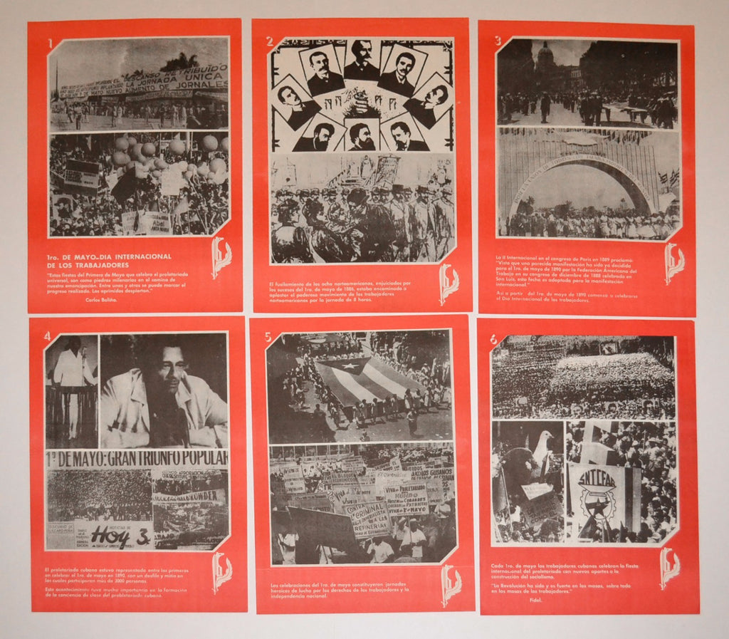 1980 Original Cuban Poster.Socialist art.May First.Six School Office propaganda.