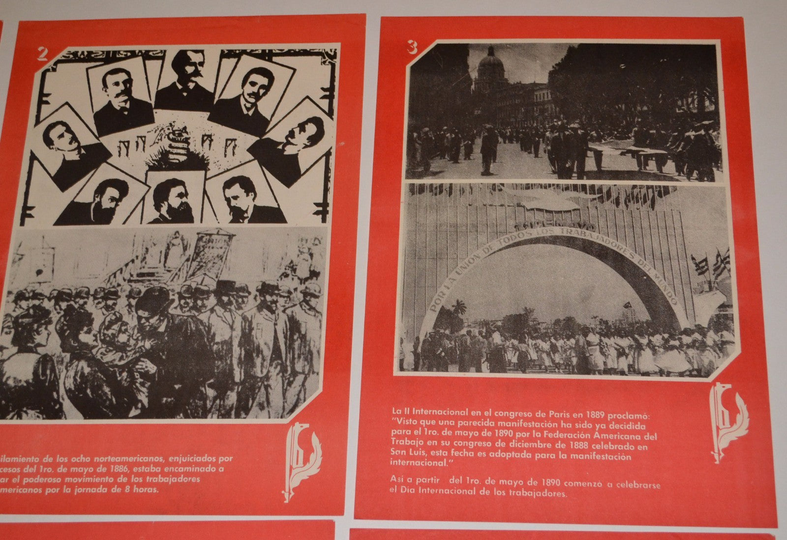 1980 Original Cuban Poster.Socialist art.May First.Six School Office propaganda.