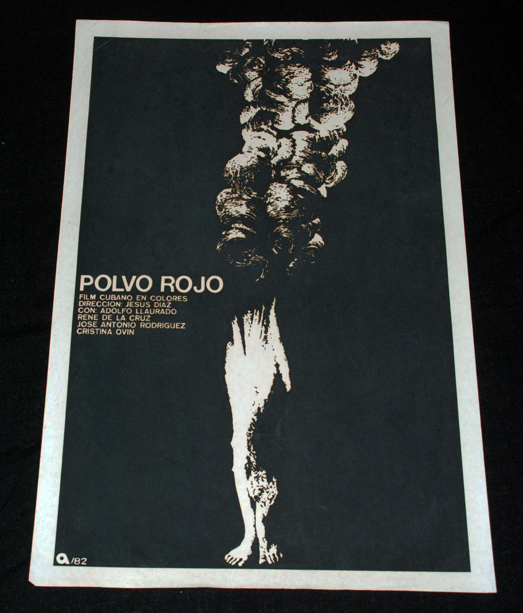 1982 Original Cuban Movie Poster"Red Dust"Cuba art film.Collectible.Authentic