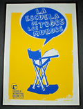 Original Cuban SILKSCREEN Poster"The School of all worlds"Chair.Cinema & TV art
