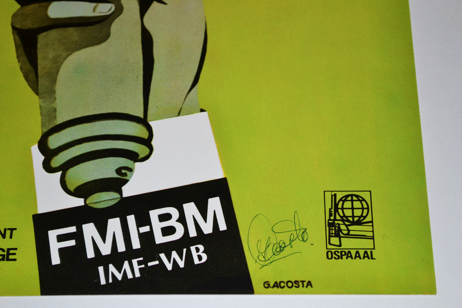 1994 Original Cuba Political Poster.Cold War.Neoriberalism Plunder.Signed.Unique
