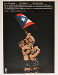 1984 Cuban ORIGINAL Political Poster.Independentism.PUERTO RICO Freedom Graphics