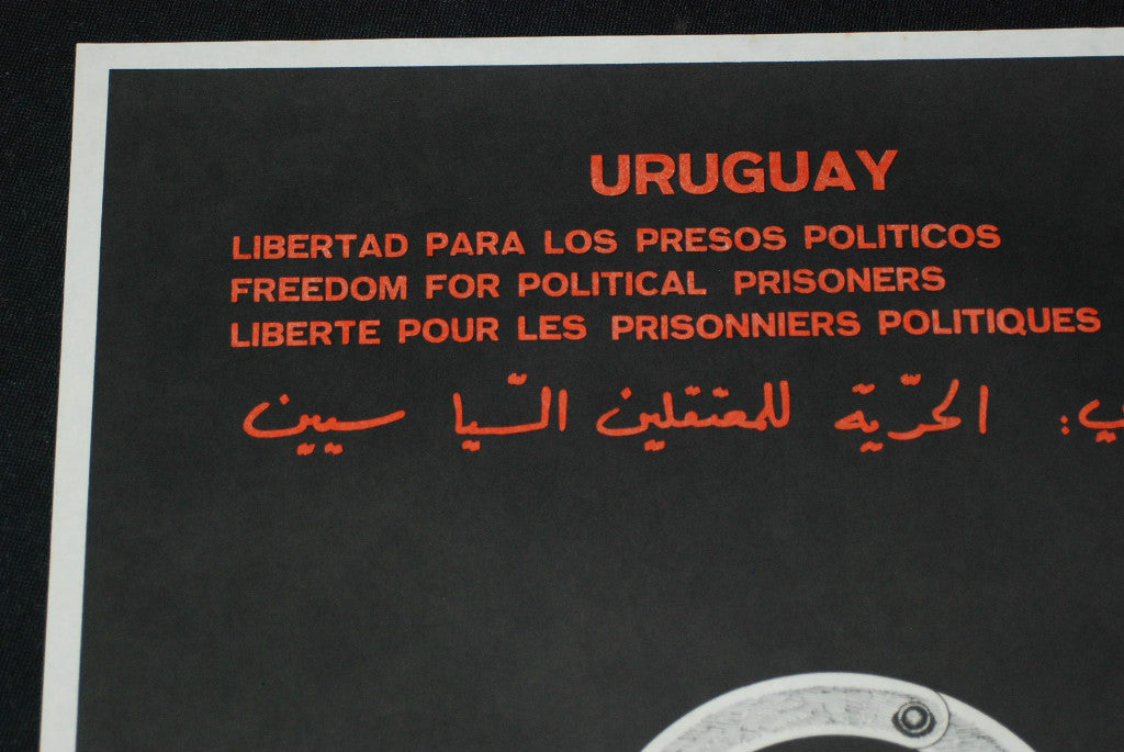 1980 Original Cuban OSPAAAL Poster.URUGUAY.Free Political Prisoner Liber Seregni