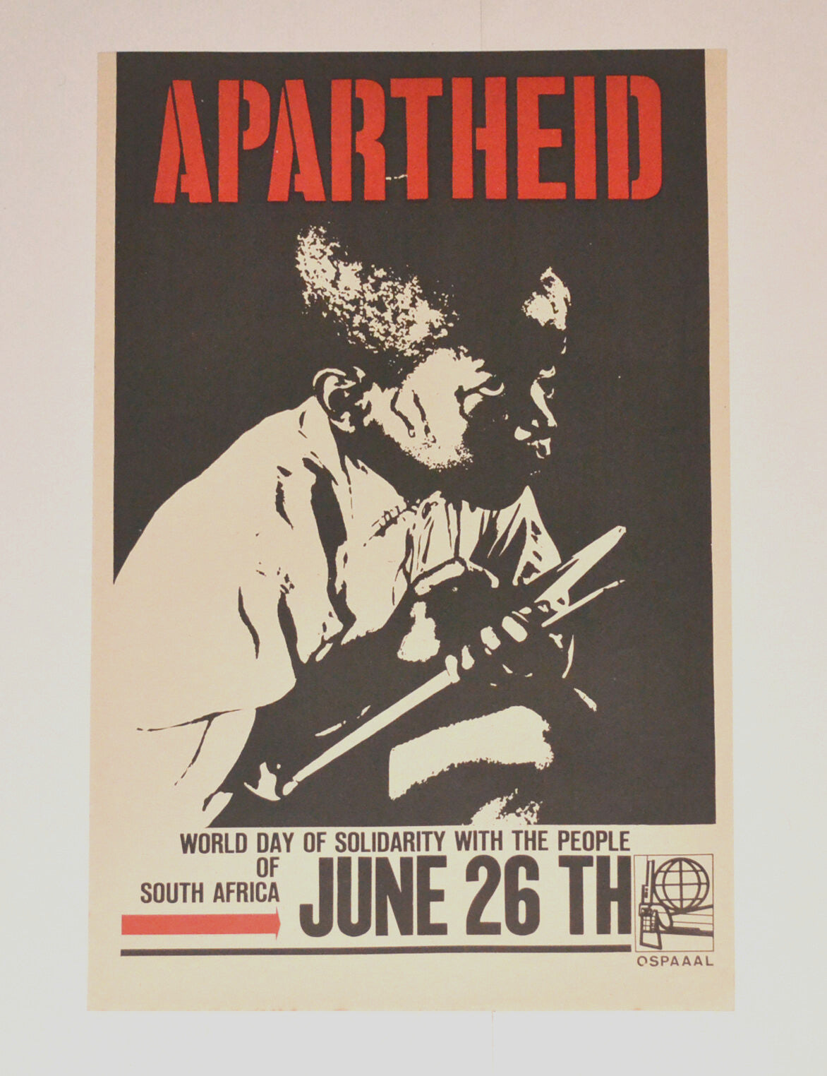 1967 OSPAAAL Political Poster.South AFRICA.Anti-Apartheid art.Colonialism.Racism