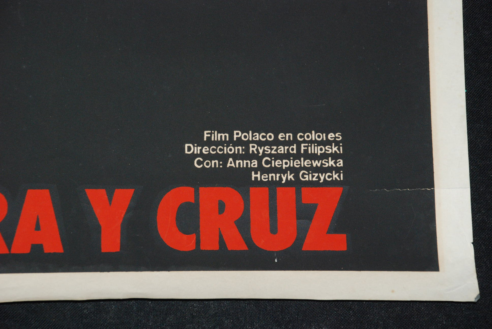 1976 Original Cuban Movie Poster"Cara y Cruz"Polish art.Ryszard Filipski.Poland.
