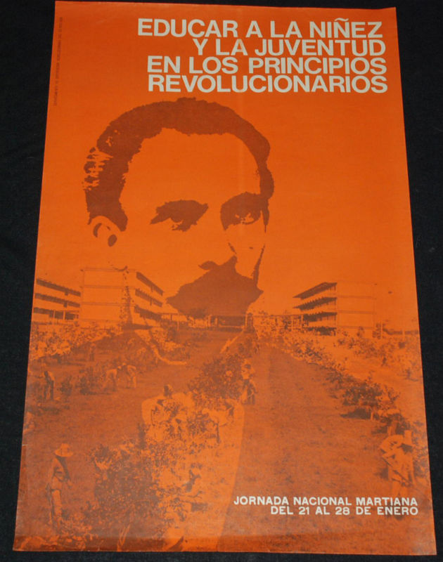 1984 Cuban Original Poster.Authentic Genuine Jose Marti Cuba History.Revolution.
