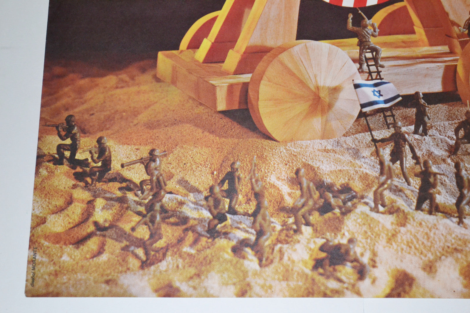 1982 Cuban ORIGINAL Political Poster.Jewish Palestinian War.American Troy Horse